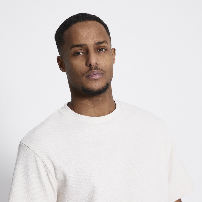 Structured tee "Love Structure" Light Beige